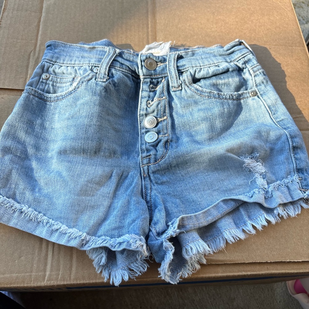 Altar'd State Light Blue Jean Shorts